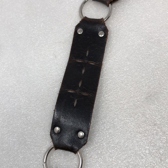 HIPWear Belt Brown Perferated Segmented Italian Leather Size Medium - Picture 8 of 17